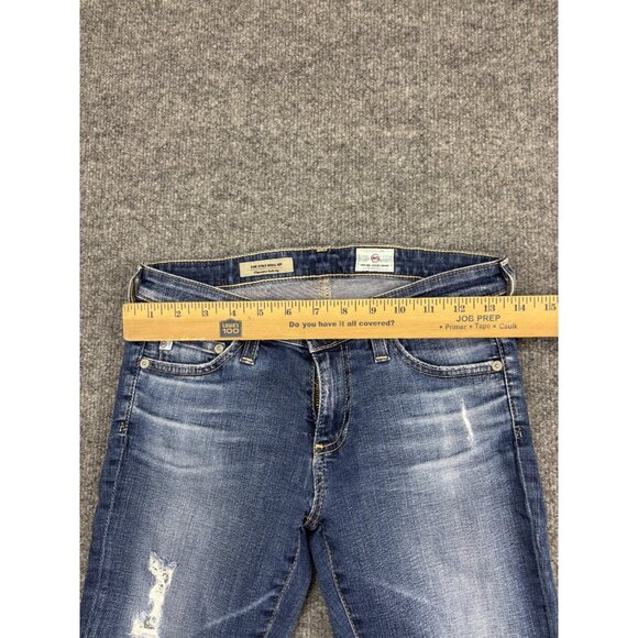 AG Adriano Goldschmied Jeans Womens 25 Blue The Stilt Roll-Up Distressed Skinny - Picture 3 of 8